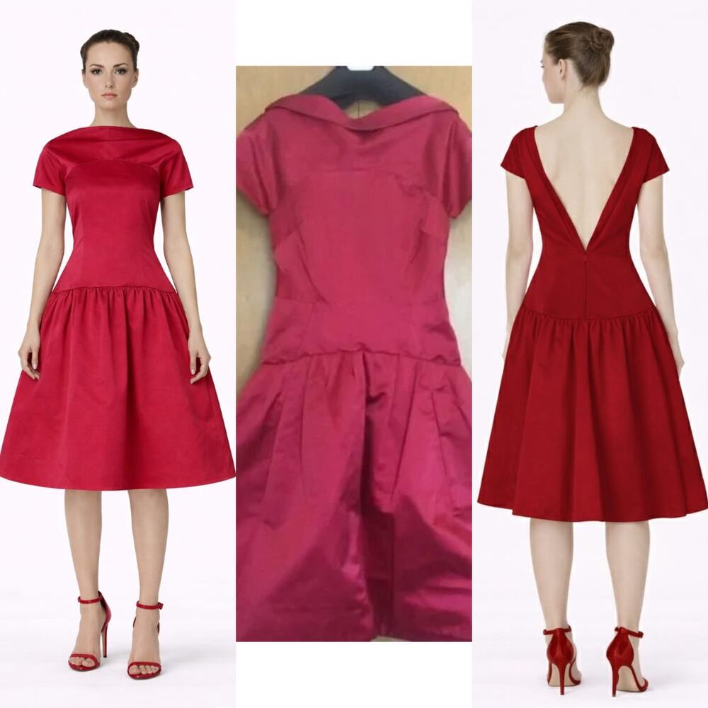ZAC POSEN COCKTAIL DRESS, FUCHSIA. - Picture 1 of 16